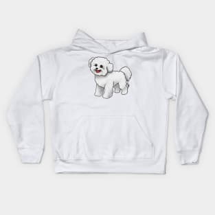 Dog - Bichon Frise - White Kids Hoodie